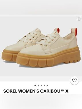 Sorel Women's Caribou X Waterproof Shoe Size 7.5 Cream Color
